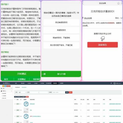 付费心理测试网站源码、心理测试H5变现源码、心理测评网站源码